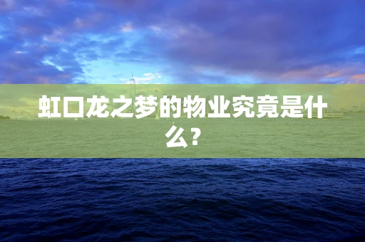 虹口龙之梦的物业究竟是什么？